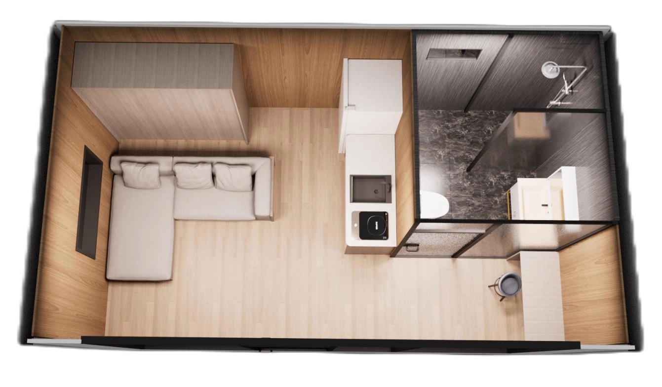 Apple Cabin A-58 внутри